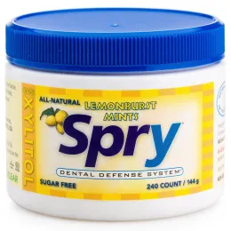 Xlear, Spry, лимонные драже, без сахара, 240 штук, (144 г)