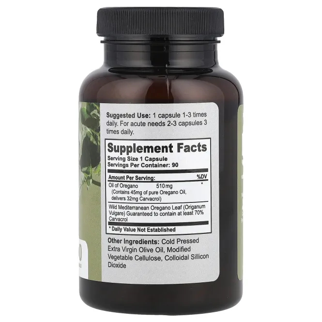 California Natural, Масло орегано, 90 капсул