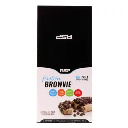RSP Nutrition, Протеиновые брауни, печенье из песочного теста с шоколадной крошкой, 12 брауни, 1,87 унц. (53 г) каждый