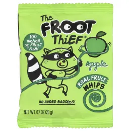 The Froot Thief, фруктовые снеки, со вкусом яблока, 5 пакетиков по 20 г (0,7 унции)