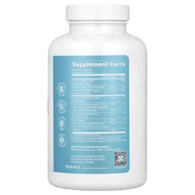 Revive, Простата, 180 вегетарианских капсул