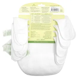 Green Sprouts, Stay Dry Bibs, 3-12 Months, White, 10 Pack