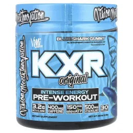 VMI Sports, KXR Original, интенсивная энергия перед тренировкой, жевательная таблетка с синей акулой, 264 г (9,3 унции)