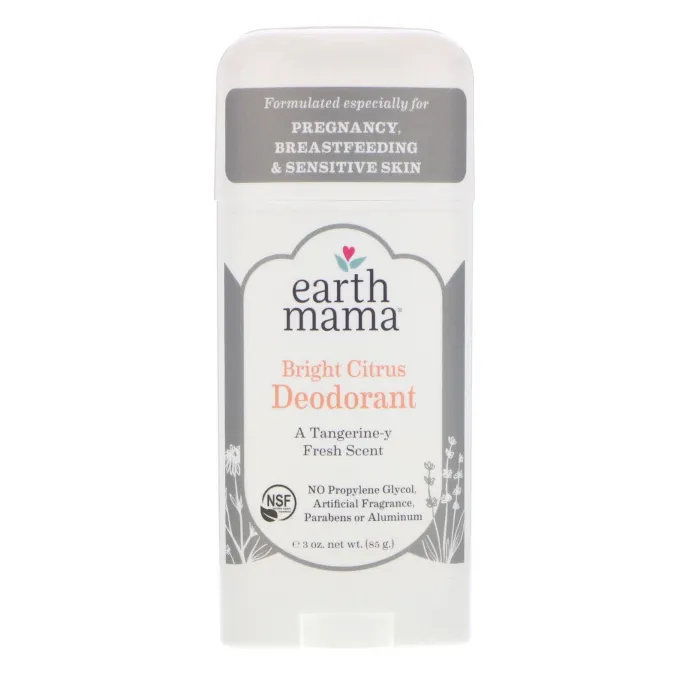 Earth Mama, Дезодорант, яркий цитрус, 3 унц. (85 г)