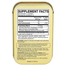 Golden Throat, пастилка со вкусом боярышника, 12 пастилок