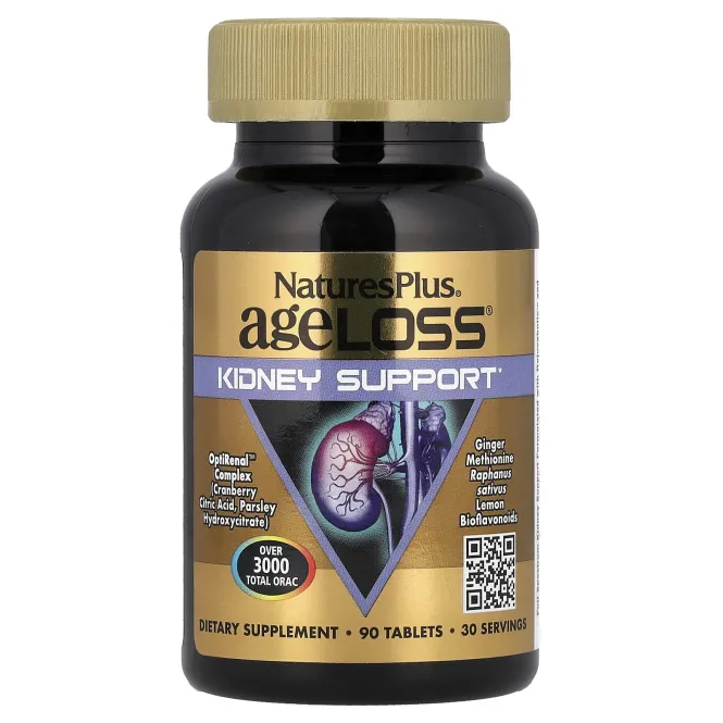 NaturesPlus, AgeLoss® Kidney Support, 90 таблеток
