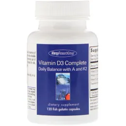 Allergy Research Group, Vitamin D3 Complete , 120 Fish Gelatin Capsules