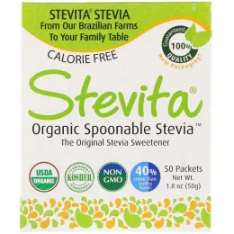 Stevita, Organic Spoonable Stevia, 50 Packets, 1.8 oz (50 g)