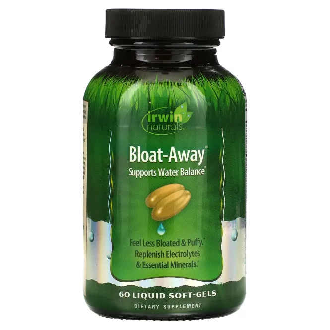 Irwin Naturals, Bloat-Away, диуретик 60 жидких гелевых капсул
