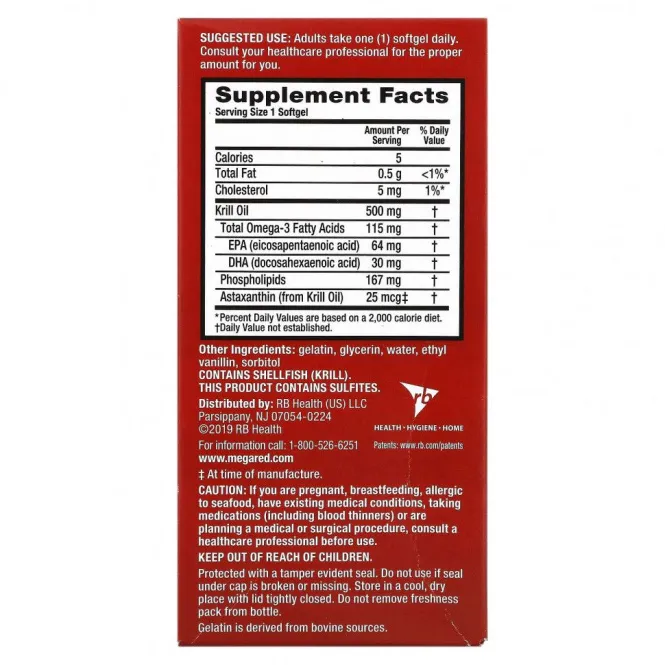 Schiff, MegaRed, Superior Omega-3 Krill Oil, 500 mg, 80 Softgels