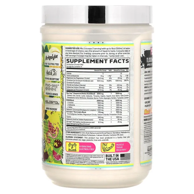 Glaxon, Xeno Amino, натуральный лимонад, 399 г (14 унций)