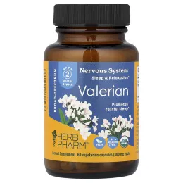 Herb Pharm, валериана, 300 мг, 60 вегетарианских капсул