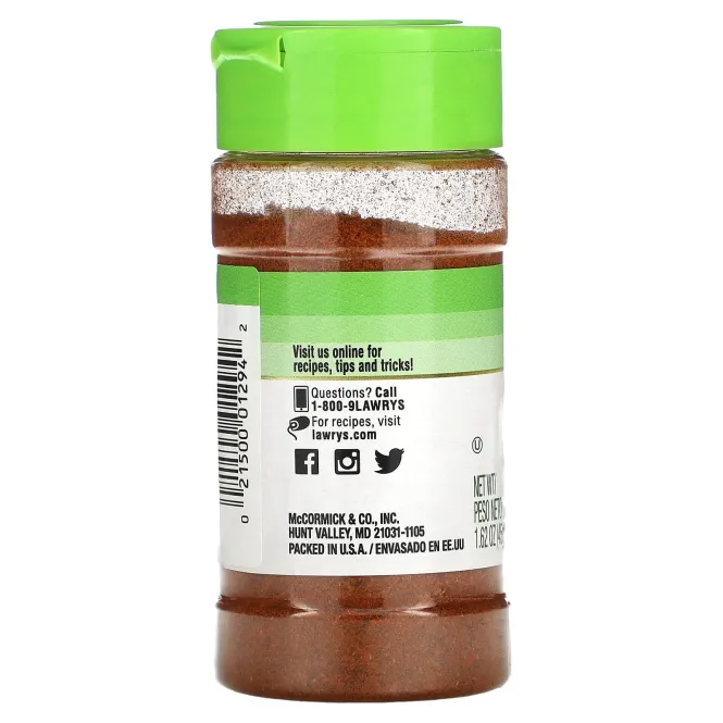 Lawry's, Casero, кайенский перец, 45 г (1,62 унции)