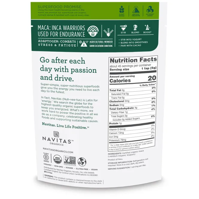 Navitas Organics, Органический порошок маки, 227 г