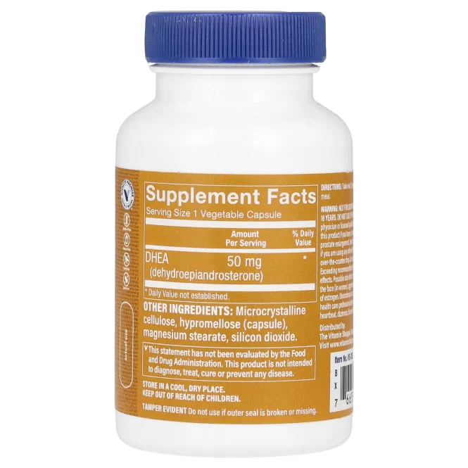 The Vitamin Shoppe, ДГЭА, 50 мг, 120 растительных капсул