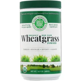 Green Foods Corporation, Органический необработанный порошок проростков пшеницы, 16.9 унций (480 г)