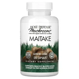 Host Defense, Host Defense Mushrooms, Maitake, 120 капсул