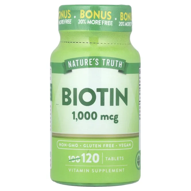 Nature's Truth, Биотин, 1000 мкг, 120 таблеток