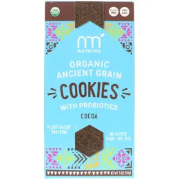 NurturMe, Organic Ancient Grain Cookies, With Probiotics, Cocoa, 5 oz (142 g)