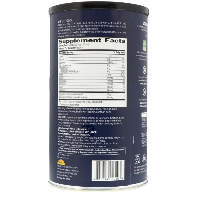 Biochem, 100% Whey Isolate Protein, Vanilla, 15.1 oz (428 g)