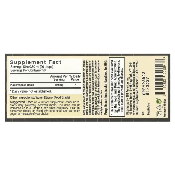 Bee & You, прополис, 30 мл (1 жидк. унция)