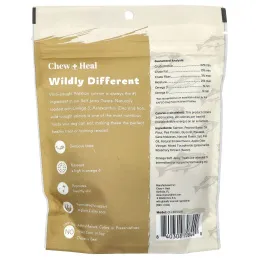 Chew + Heal, Омега мягкое вяленое лакомство, для собак, с лососем, 142 г (5 унций)