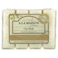 A La Maison de Provence, Мыло для рук и тела, с ароматом овсяного молочка, 4 куска, 3.5 унций (100 г) каждый