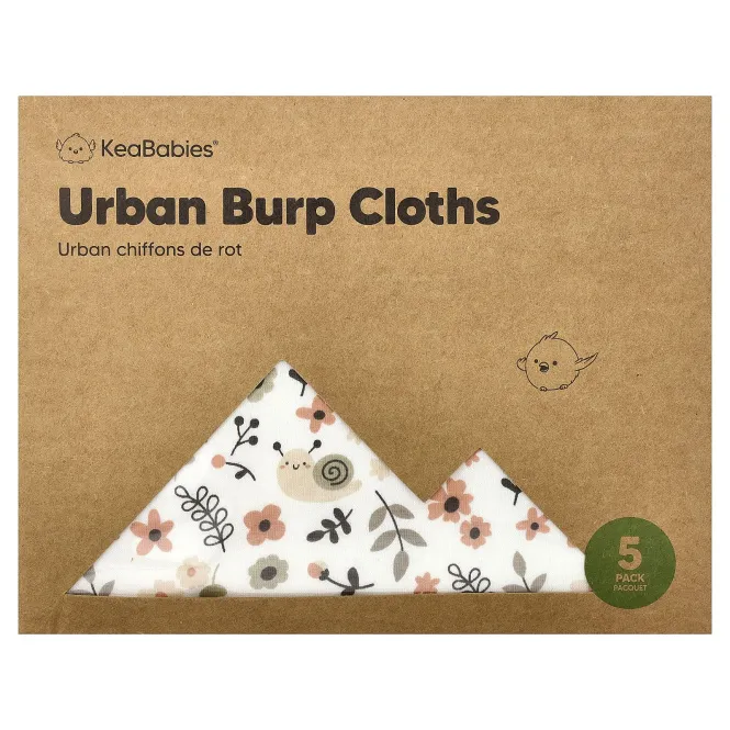 KeaBabies, Urban Burp, салфетки, 5 шт.