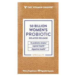The Vitamin Shoppe, Пробиотик для женщин, 50 млрд, 30 растительных капсул