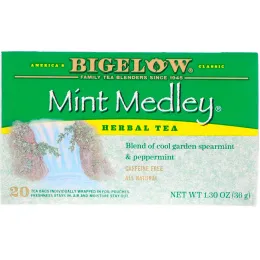 Bigelow, Herbal Tea, Mint Medley, Caffeine Free, 20 Tea Bags, 1.30 oz (36 g)