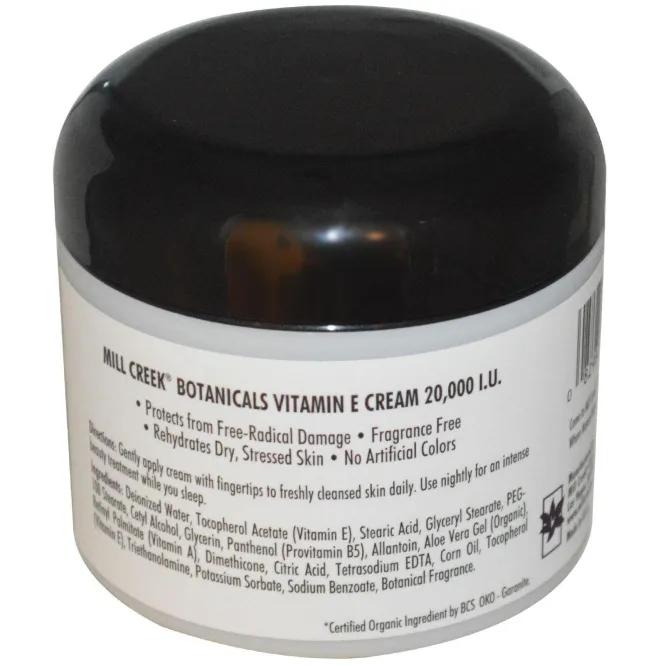 Mill Creek Botanicals, Крем с витамином Е, 20000 МЕ, 113 г