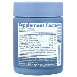 BodyHealth, Perfect Amino ™ Electrolytes, лимон и лайм, 180 г (6,35 унции)