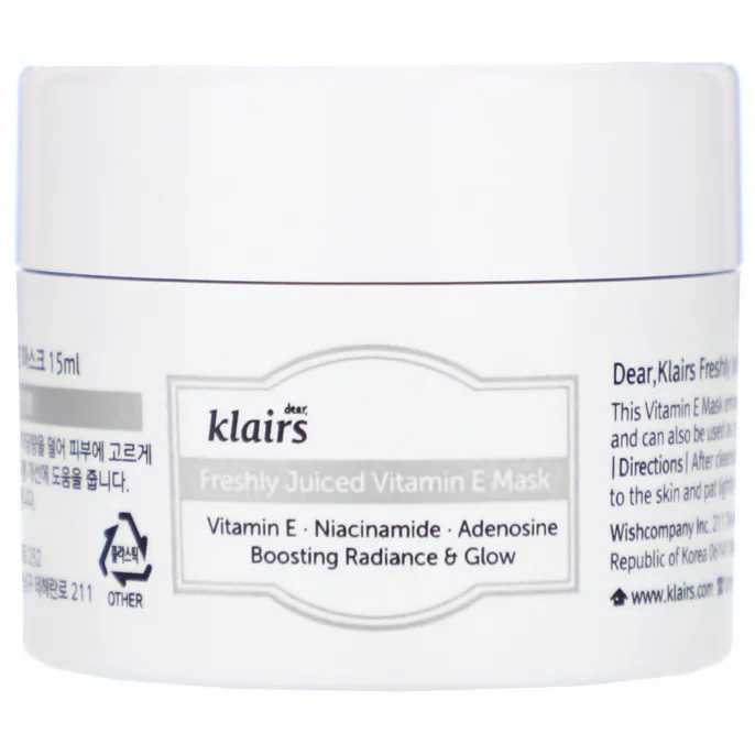 Dear, Klairs, Freshly Juiced Vitamin E Mask, 0.5 oz (15 ml)
