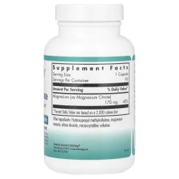 Nutricology, Цитрат магния, 90 растительных капсул