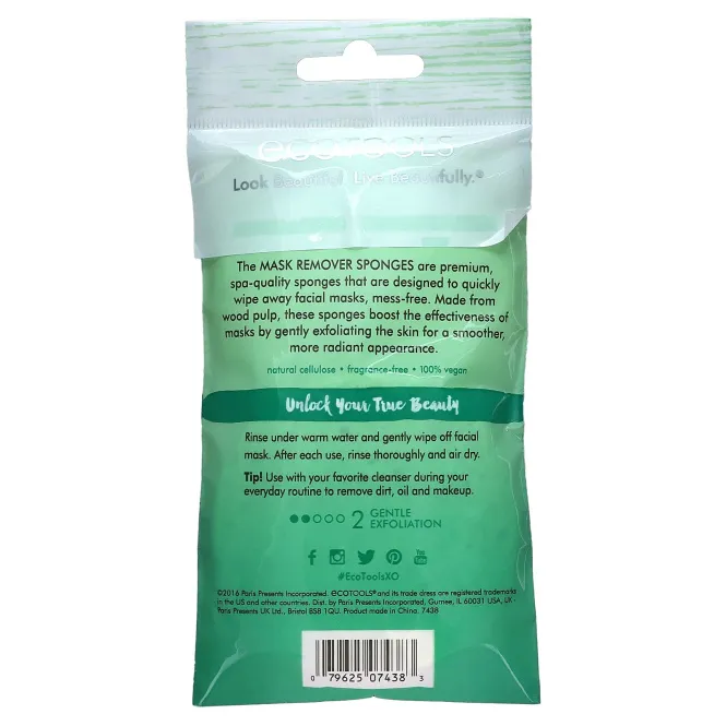 EcoTools, Губки для удаления маски, 2 губки
