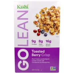 Kashi, Чипсы GoLean!, от природы сладкая каша из разных круп, запеченный ягодный крамбль, 14 унций (397 г)