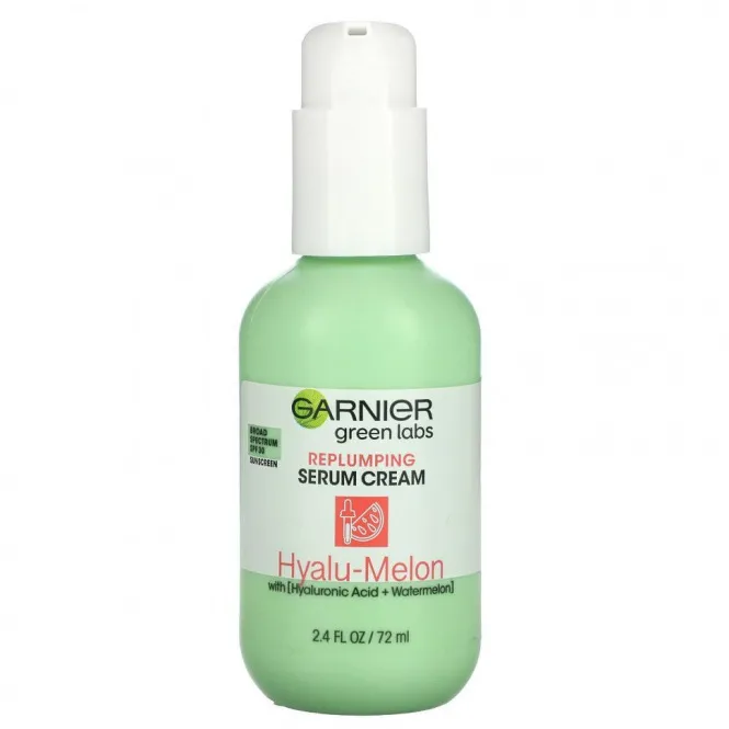 Garnier, Green Labs, Replumping Serum Cream, Hyalu-Melon, SPF 30, 2.4 fl oz (72 ml)