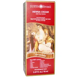Surya Brasil, Surya Henna, краска для волос и кондиционер, пепельно-русый, 2,37 жидких унций (70 мл)