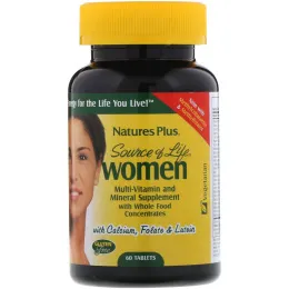 Nature's Plus, Source of Life, Women, Multi-Vitamin and Mineral Supplement with Whole Food Concentrates, 60 Tablets