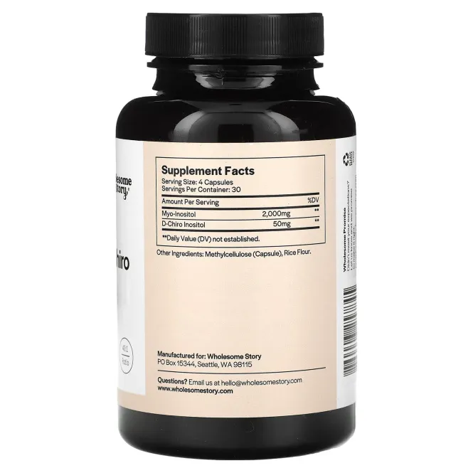 Wholesome Story, мио- и D-хироинозитол, 120 вегетарианских капсул