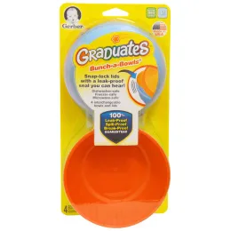 NUK, Миски Gerber Graduates Bunch-a-Bowls, 4 миски и крышки