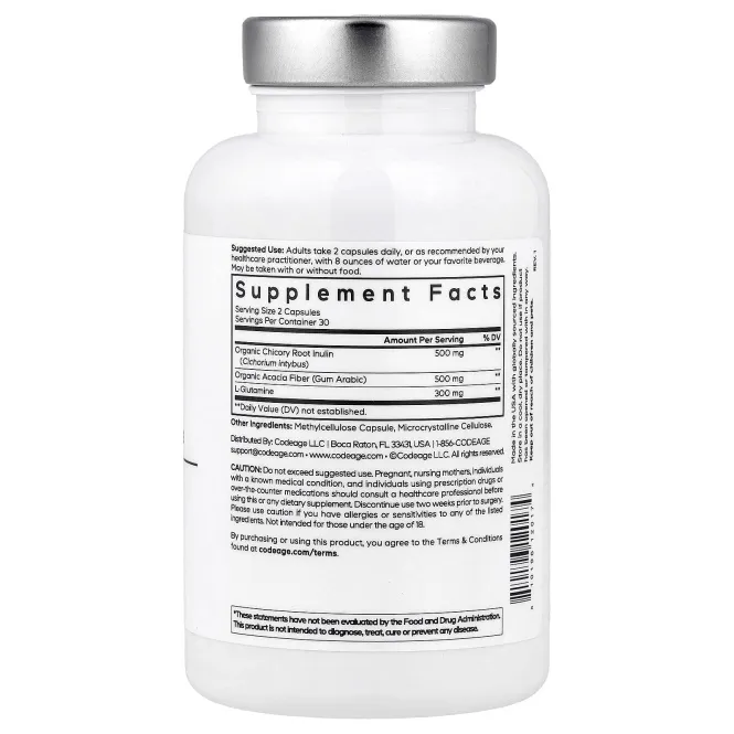 Codeage, Amen Prebiotic Fiber+, 60 растительных капсул