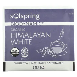 Dr. Mercola, Solspring®, Biodynamic®, органический гималайский белый чай, 18 чайных пакетиков, 36 г (1,27 унции)