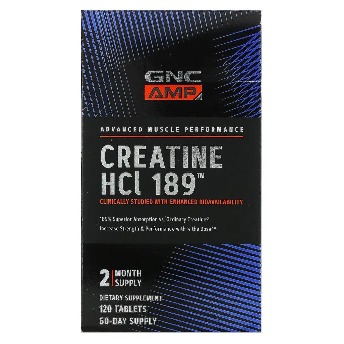 GNC AMP, Creatine HCl 189, 120 Tablets