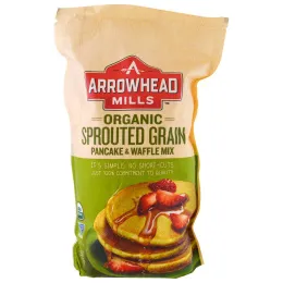 Arrowhead Mills, Смесь для блинов и вафель из органических пророщенных зерен, 737 г (26 унций)