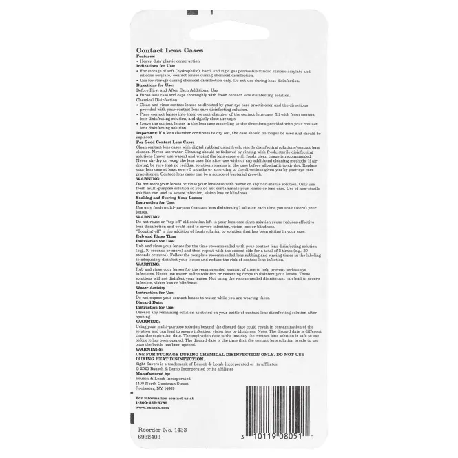 Sight Savers, Sight Savers, футляры для контактных линз, 3 шт.