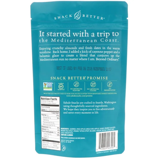 Sahale Snacks, Глазированная смесь, бальзамический миндаль, 4 унц. (113 г)