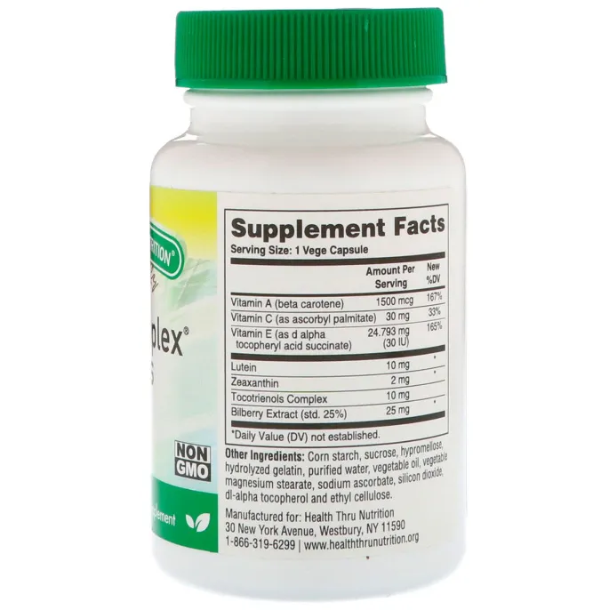 Health Thru Nutrition, Ocuplex Plus, 30 вегетарианских капсул