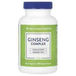 The Vitamin Shoppe, комплекс с женьшенем, 120 растительных капсул