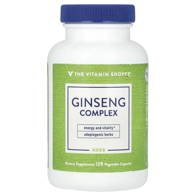 The Vitamin Shoppe, комплекс с женьшенем, 120 растительных капсул